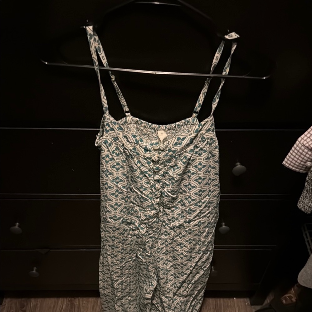 Valija Green and White Patterned Jumpsuit